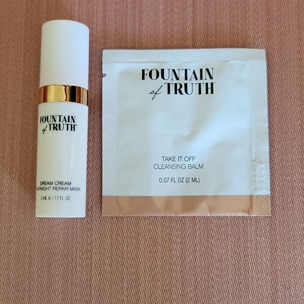 NEW Fountain of Truth Dream Cream Overnight Repair Mask & Cleansing Balm Sample